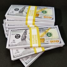 Full Print Realistic Prop Money Fake 100 Dollar Bills Real Cash Replica 50,000$ - £26.79 GBP