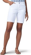 Lee Legendary Style Chino Bermuda Shorts Womens 8 White Cotton Stretch NEW - $24.62