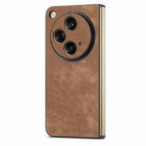 For OPPO Find N3 Vintage Leather PC Back Sckproof Phone Case(Brown) - £4.73 GBP