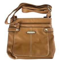Rosetti Faux Leather  8" x 8" Brown Crossbody Bag With Two Exterior Pockets - $19.40