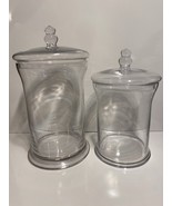 SET of 2 Apothecary Jars Large 17” 14” Kitchen Bath Storage Organizer An... - €302,69 EUR