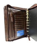 Franklin Covey Brown Leather Zip-Around Planner With Card Slots &amp; Ring B... - $902.93 MXN