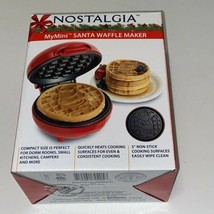 Nostalgia Mini Santa Waffle Maker Red - £19.75 GBP