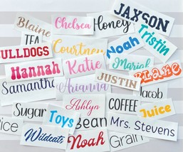 Name Decal, Name Sticker, Custom Stickers, Custom Name Sticker, Decals F... - $18.53 MXN+