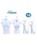 White Female Dress, Male ,Child And Toddler Set - 4 Body Mannequin Forms - $52.80