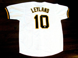 JIM LEYLAND PITTSBURGH PIRATES HOF MANAGER SIGNED AUTO VINTAGE HOME BASE... - $247.49