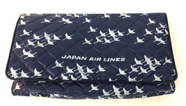 Vintage Japan Airlines Plastic Travel small Cosmetic Bag with Slippers - $15.95