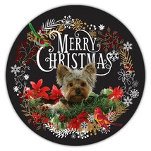 Yorkshire Christmas Garland : Gift Coaster Dog Cute Pet Puppy - £3.98 GBP