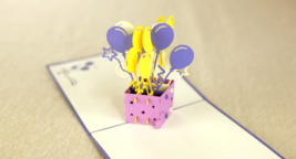 Joyful Celebration 3D Pop-Up Birthday Card with Balloons Greeting Card - £4.67 GBP