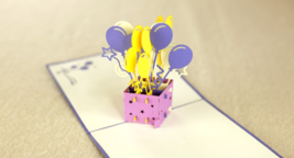 Joyful Celebration 3D Pop-Up Birthday Card with Balloons Greeting Card - $5.94