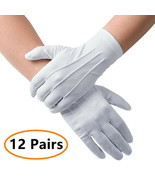 12 Pairs Marching Formal Honor Guard Parade Band Mittens White Working G... - £10.93 GBP