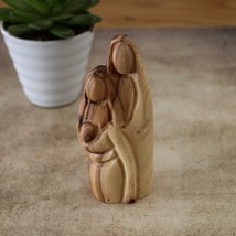 Olive Wood Sculpture of the Holy Family, Ana, Virgin Mary &amp; Jesus, Perfe... - £55.92 GBP