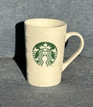 2020 Starbucks White Marble Swirl 11 Oz Coffee Mug Cup W/GREEN Girl Siren Logo - £11.84 GBP