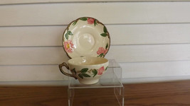 Franciscan Desert Rose Flat Cup &amp; Saucer Set Vintage Earthenware Dishwar... - $8.49