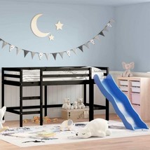 Solid Pine Wood Kids Childrens Fun Wooden Loft Bed Frame With Ladder &amp; Slide  - £193.67 GBP+