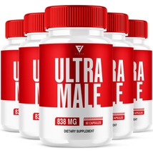 (5 Pack) Ultra Male Capsules, Ultramale Vitality Supplement Men (300 Cap... - $124.92