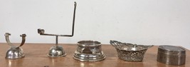 Vtg Junk Drawer Mixed Lot Silverplate Victorian Antique Trinkets Basket Items - £29.08 GBP