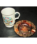 1974 Spokane WORLD&#39;s FAIR EXPO &#39;74 Metal Ashtray &amp; Coffee Cup Mug NICE! WA - £15.71 GBP