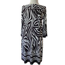 Zebra Print Sheath Midi Dress Ladies Size 8 - $18.70