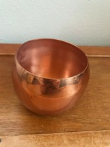 Vintage Georgian Solid Copper Small Cup or Candle Holder or Some Other U... - $12.19