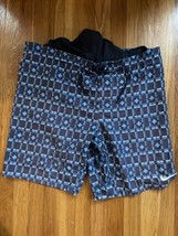 Nike All Over Print Abstract Geometric Polyester Swim Trunks Shorts Suit Sz M - £51.56 GBP