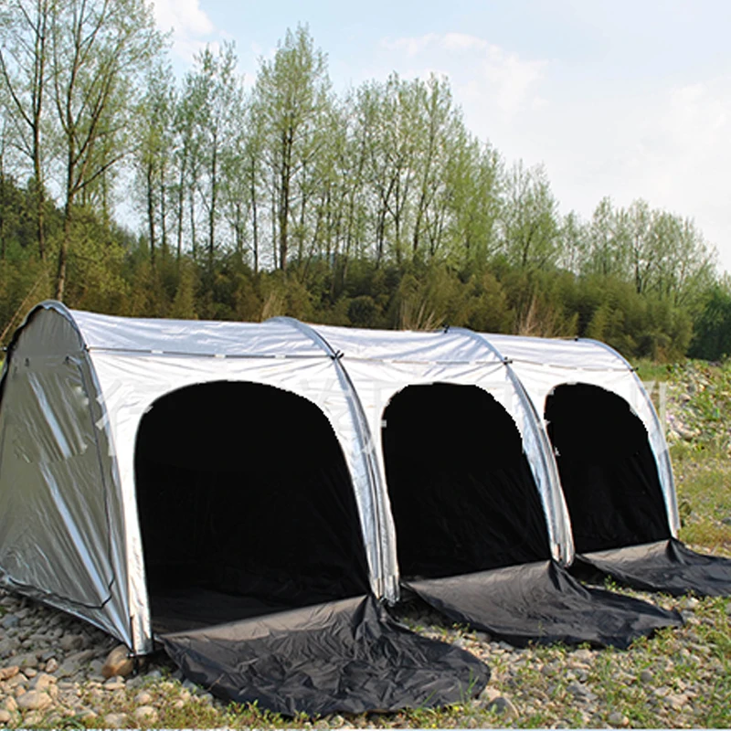 4 Person Attachable Beach Tent Sun Shelter Heat and Light-Blocking UPF50+ UV - £134.97 GBP