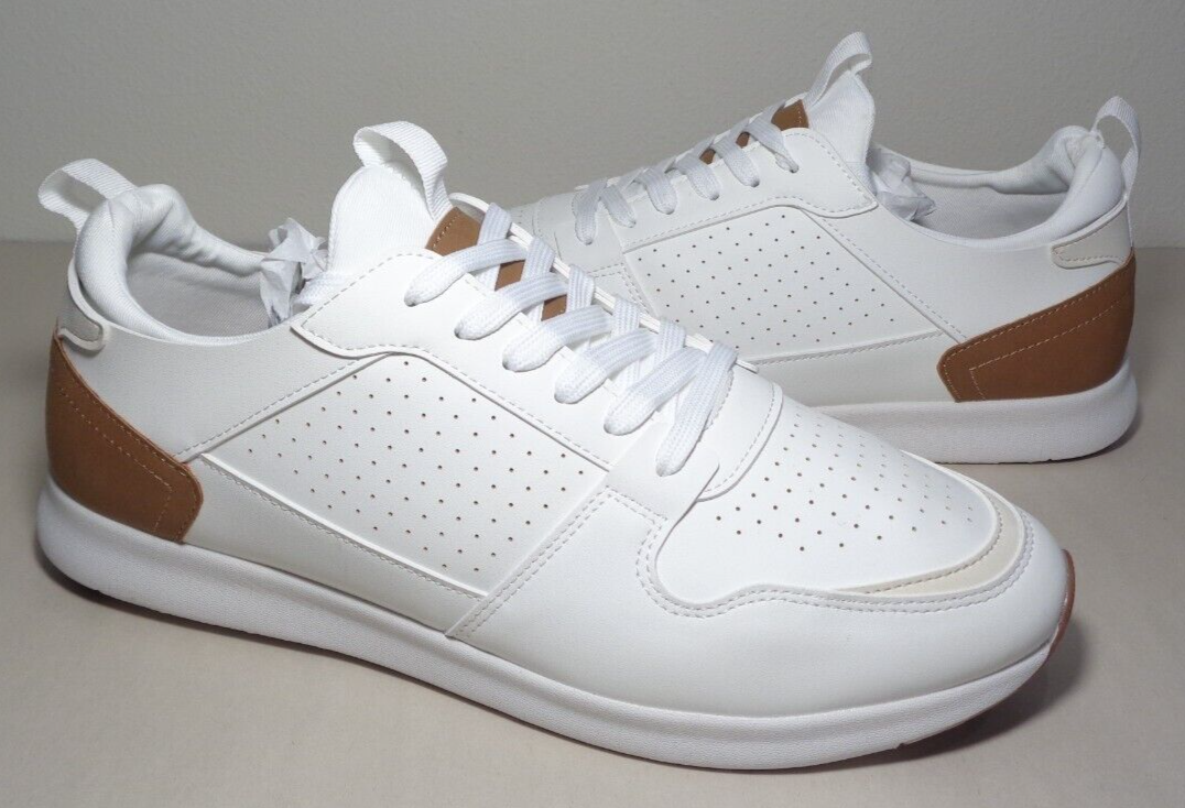 Steve Madden Size 13 M SONNY White Lace Up Jogger Sneakers New Men's Shoes