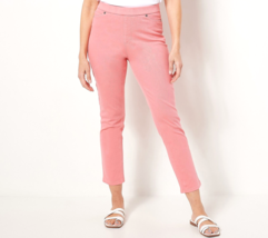 Isaac Mizrahi True Denim Regular Crop Pull-On Jeans- Coral Reef, Regular 10 - $25.74