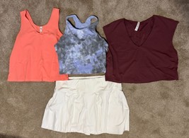 Athleta Athleisure Bundle 3 Tank Tops &amp; 1 Tennis Skort Athletic Lot Wome... - $24.49