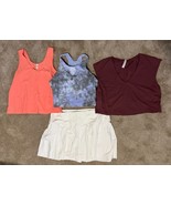 Athleta Athleisure Bundle 3 Tank Tops &amp; 1 Tennis Skort Athletic Lot Wome... - $24.49