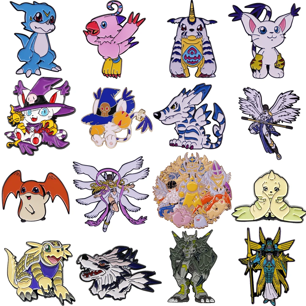 Digital Monster Enamel Pin Lapel Pins Badges on Backpack Brooches for Cl... - £6.68 GBP+