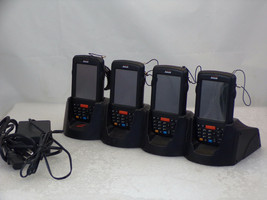 Janam XM66W-1NAFBR00 Mobile Computers 4ea. &amp; CKT-P4-002U 4-Slot Charger Combo #2 - £794.04 GBP