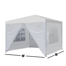 10&#39;X10&#39; Party Tent Carport Garage Car Shelter Canopy Outdoor Sidewall W/... - £70.52 GBP