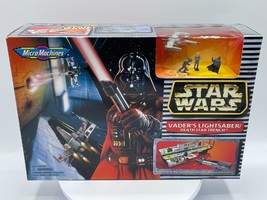 Vintage Star Wars Micro Machines Darth Vader&#39;s Lightsaber Death Star Trench 1996 - £14.94 GBP