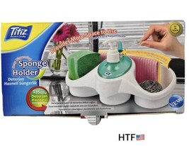 Kitchen Organiser Sink Caddy Basket Dish Cleaning Sponge Holder Soap Dispenser - £23.73 GBP