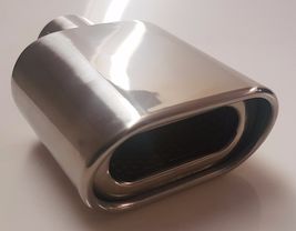 STEEL SPORTS EXHAUST TRIM TIP MUFFLER CHROME TAIL CAR VAN 58MM UNIVERSAL... - $32.77 CAD