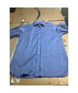 Jos A Bank Blue Long Sleeve Men&#39;s Shirt, Button Up Formal Wear, Size 16/... - $11.88