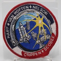 NASA Space Shuttle Mission Patch Hart Van Hoften Nelson Crippen Scobee Clean - £7.70 GBP