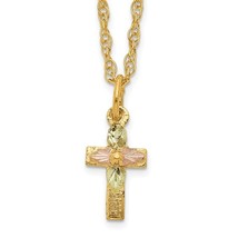 10K Tri-Color Gold Black Hills Gold Cross Necklace - £99.40 GBP