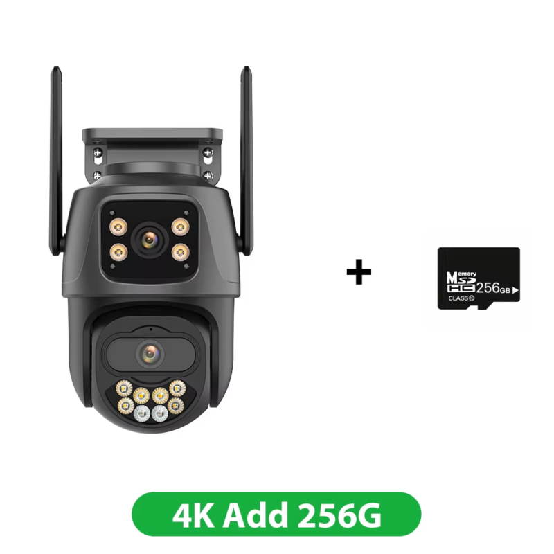 Outdoor Wifi 6K HD IP Camera Three Screen PTZ Auto Tracking Camera 4K Du... - $65.72+