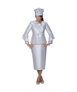 GMI  Plus Size Church Dress   formal peplum skirt suit with Elegant Sati... - $2,613.11 MXN