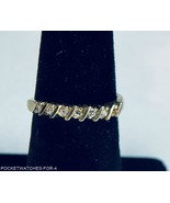 VINTAGE 14K GOLD CHANNEL ANNIVERSARY BAND 1/8 TCW ROUND DIAMOND 2.5g. SI... - $5,211.52 MXN
