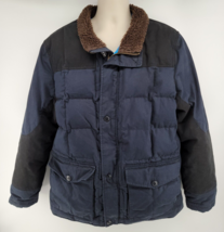 Eddie Bauer Yukon 550 Down Coat Jacket Quilted Parka Mens Size XL Blue - $123.70