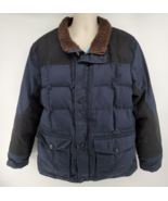 Eddie Bauer Yukon 550 Down Coat Jacket Quilted Parka Mens Size XL Blue - $123.70