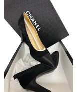 New Chanel Gabrielle Coco Suede Satin Pumps Shoes Size 35 US 5 - £423.84 GBP