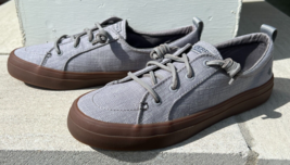 Sperry Top Sider Crest Vibe Grey Canvas Womens Sneakers STS86860 Size 7.5 - NIB - £22.93 GBP