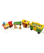 Vintage Fisher-Price Circus Train Set with Bear Lion Giraffe Animals 1973 - £29.11 GBP