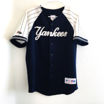 VTG Majestic New York Yankees #2 Derek Jeter Jersey Pinstripe Sleeves XL USA - £74.69 GBP