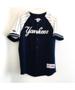 VTG Majestic New York Yankees #2 Derek Jeter Jersey Pinstripe Sleeves XL... - £74.72 GBP