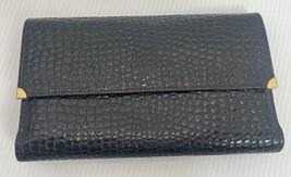 Vintage Pigskin Leather Woman’s Wallet Black 7” By 4” Princess Gardner - $12.19